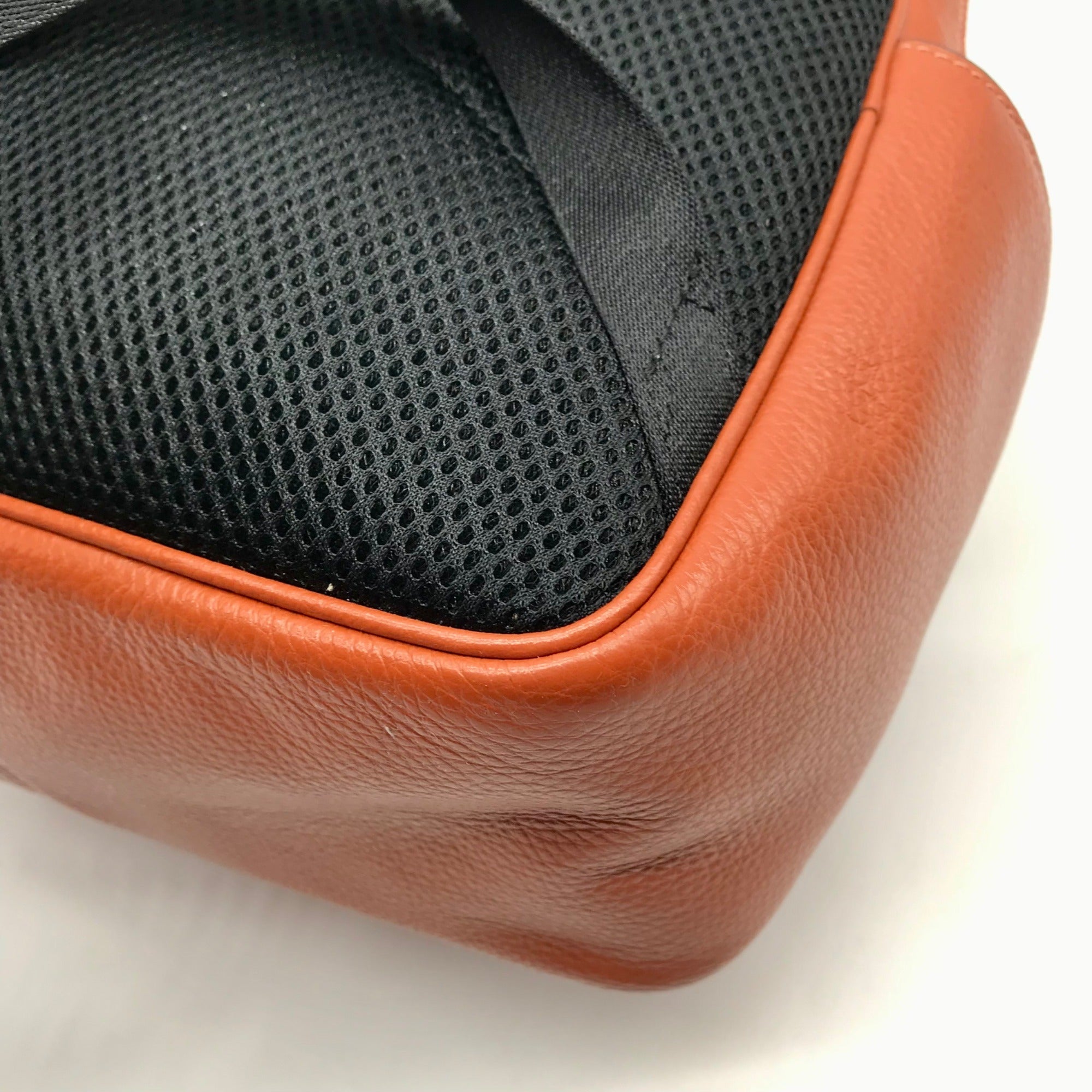 Coach Burnt Orange Pebbled Leather Court Backpack 5666