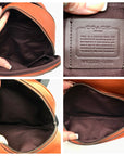 Coach Burnt Orange Pebbled Leather Court Backpack 5666