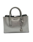 Michael Kors Silver Pebbled Leather Small Ruthie Satchel