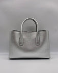 Michael Kors Silver Pebbled Leather Small Ruthie Satchel