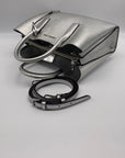 Michael Kors Silver Pebbled Leather Small Ruthie Satchel