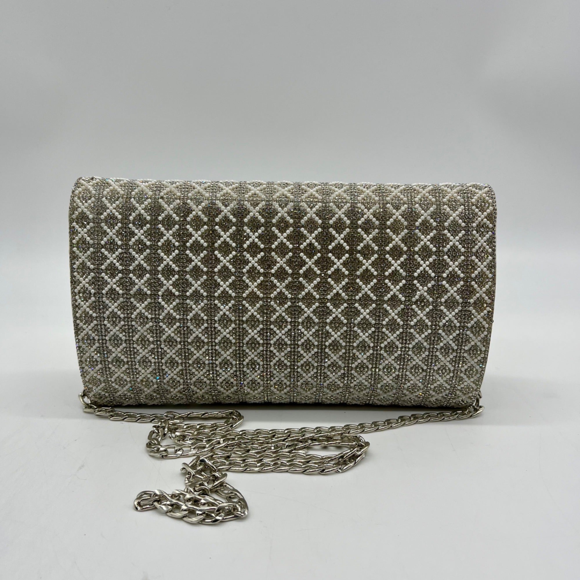 Starlet Silver Sparkely Leather Crossbody Bag