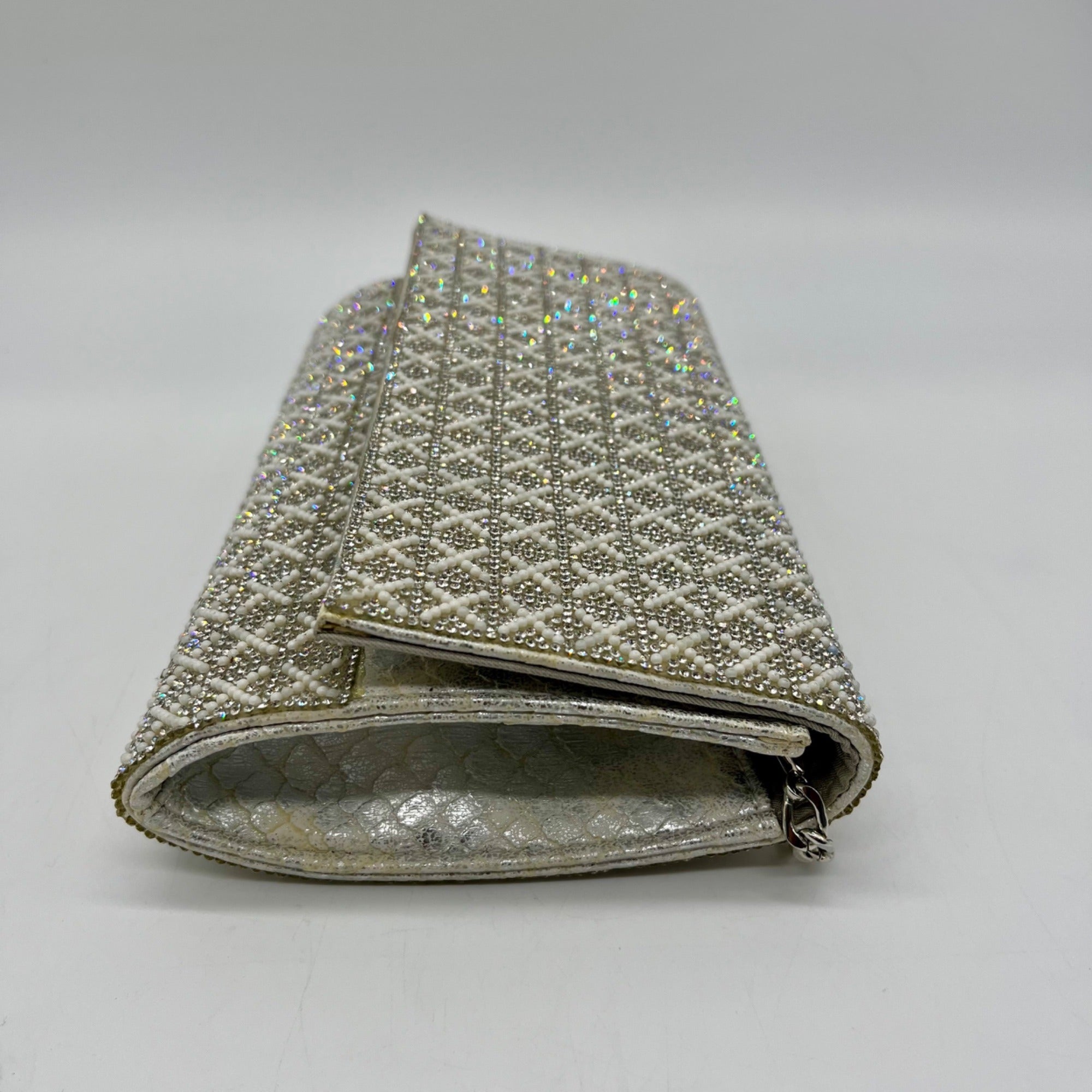 Starlet Silver Sparkely Leather Crossbody Bag