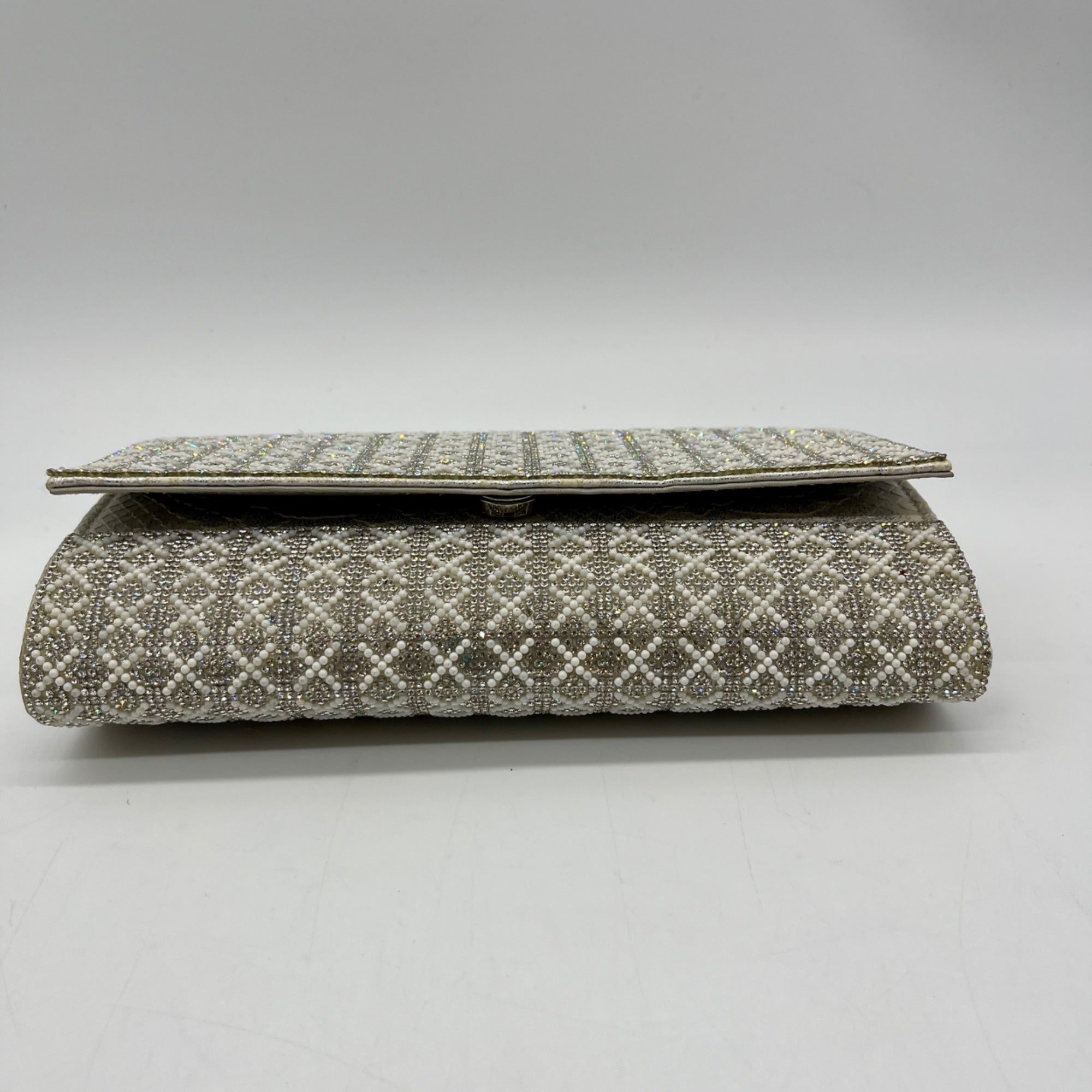 Starlet Silver Sparkely Leather Crossbody Bag