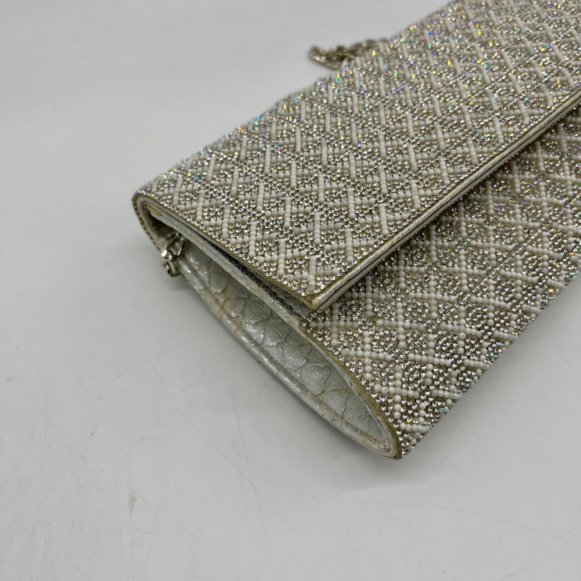 Starlet Silver Sparkely Leather Crossbody Bag