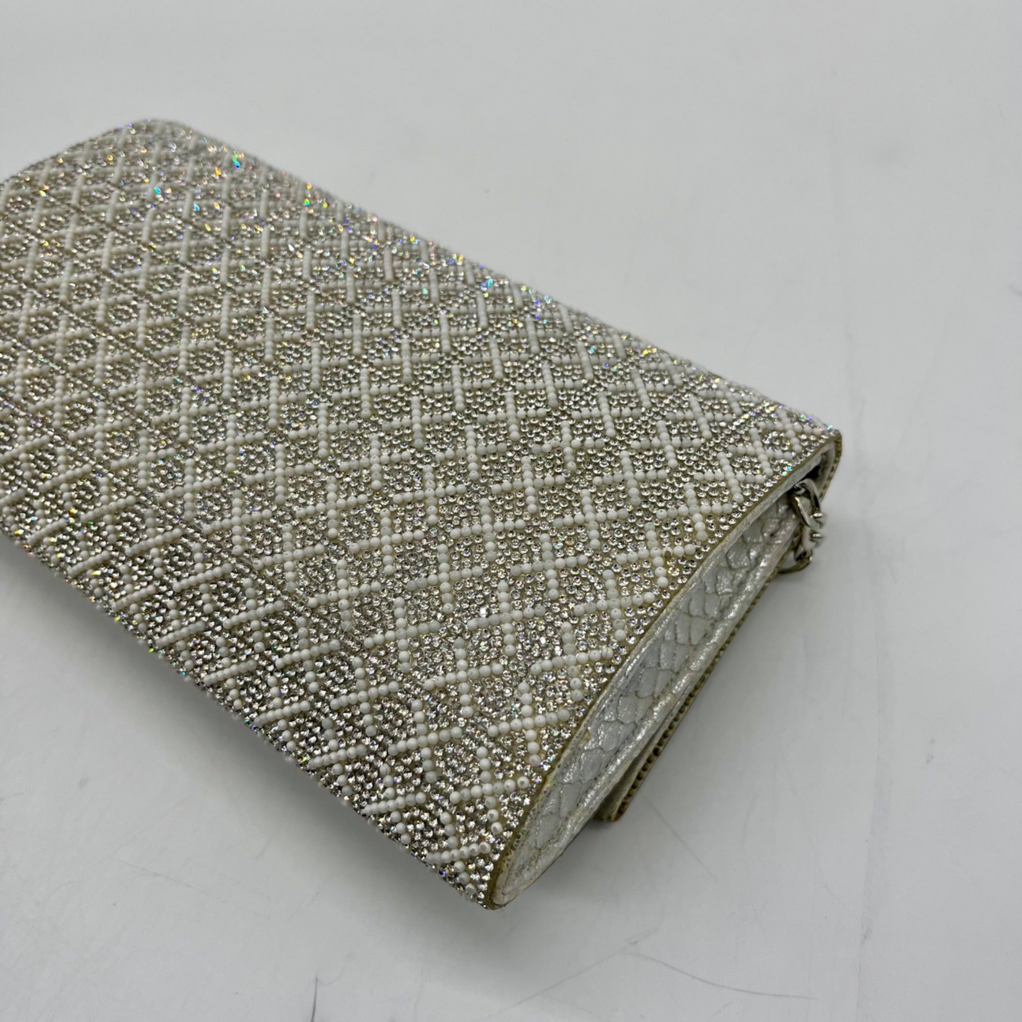 Starlet Silver Sparkely Leather Crossbody Bag