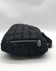 Valentino Orlandi Black Puffy Fabric Crossbody Bag