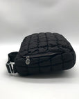 Valentino Orlandi Black Puffy Fabric Crossbody Bag