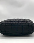 Valentino Orlandi Black Puffy Fabric Crossbody Bag