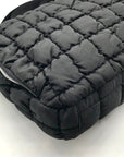 Valentino Orlandi Black Puffy Fabric Crossbody Bag