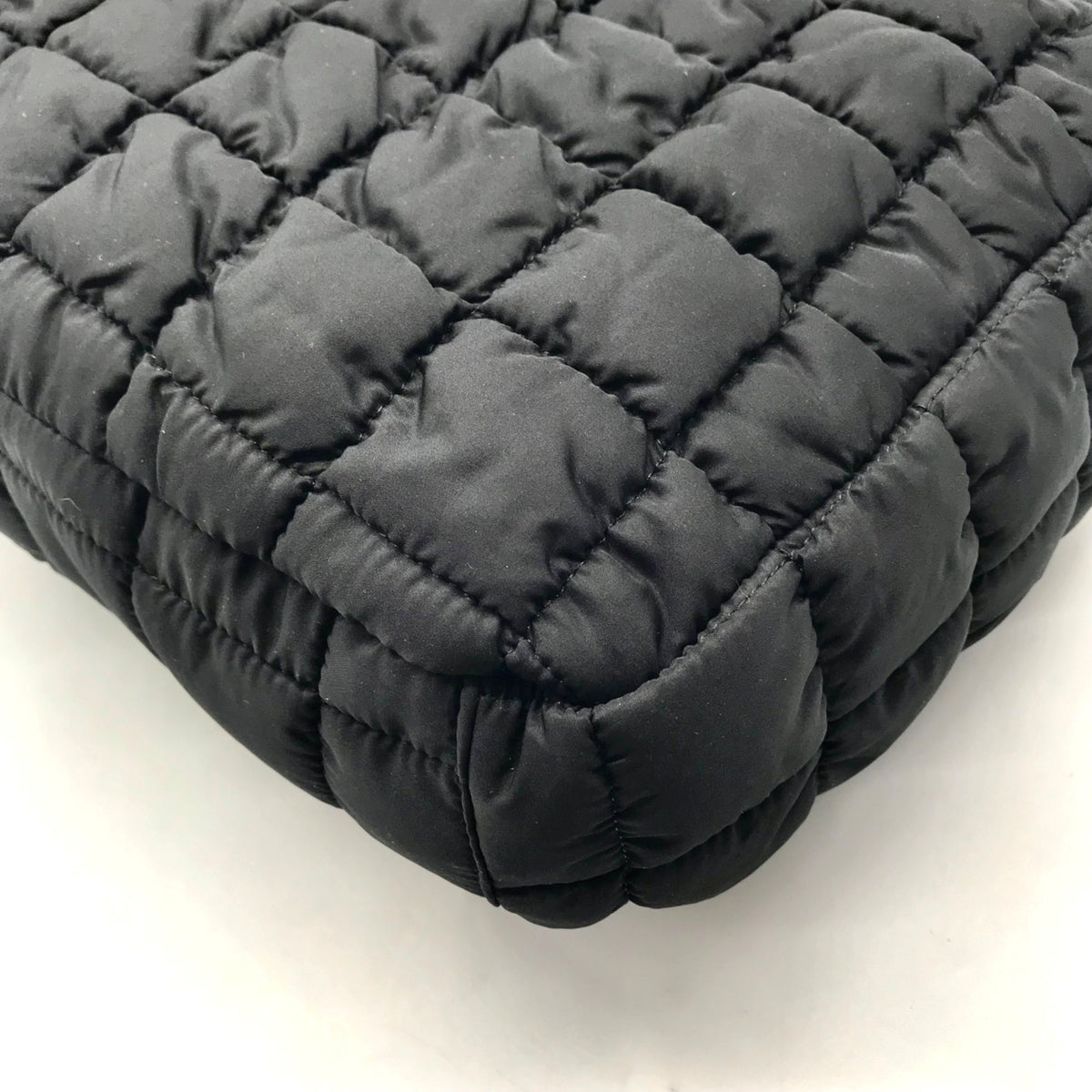 Valentino Orlandi Black Puffy Fabric Crossbody Bag