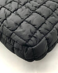 Valentino Orlandi Black Puffy Fabric Crossbody Bag