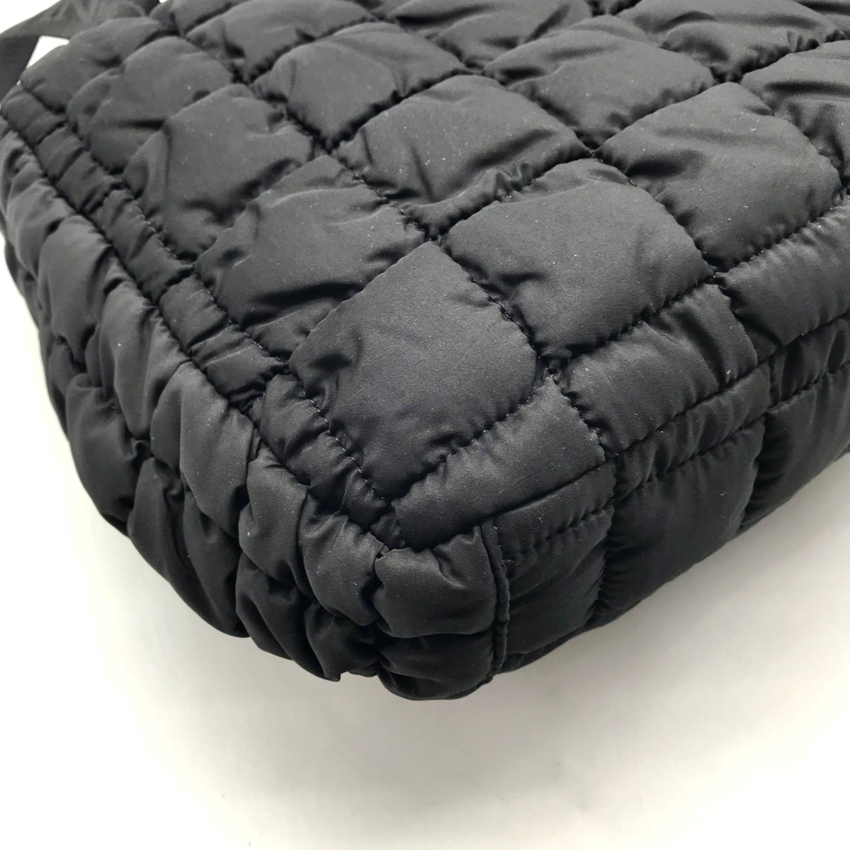 Valentino Orlandi Black Puffy Fabric Crossbody Bag