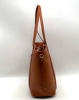 Style & Co Brown Faux Leather Whip-Stitch Medium Tote Crossbody Bag