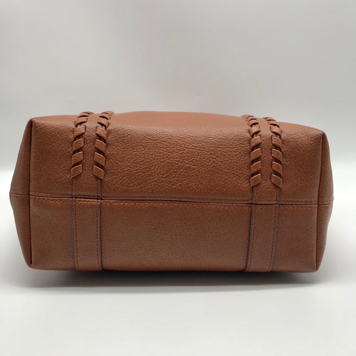 Style &amp; Co Brown Faux Leather Whip-Stitch Medium Tote Crossbody Bag