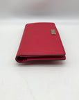 Kate Spade Red Saffiano Leather Laurel Way Stacey Wallet