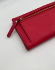 Kate Spade Red Saffiano Leather Laurel Way Stacey Wallet