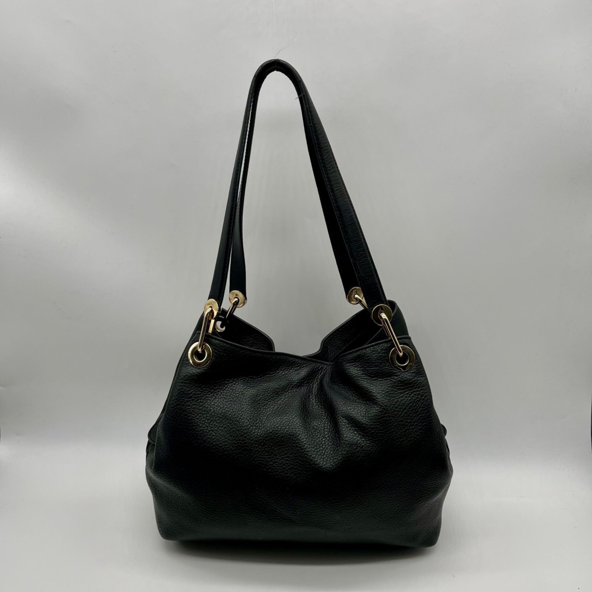 Micheal Kors Black Pebbled Leather Hobo Shoulder Bag