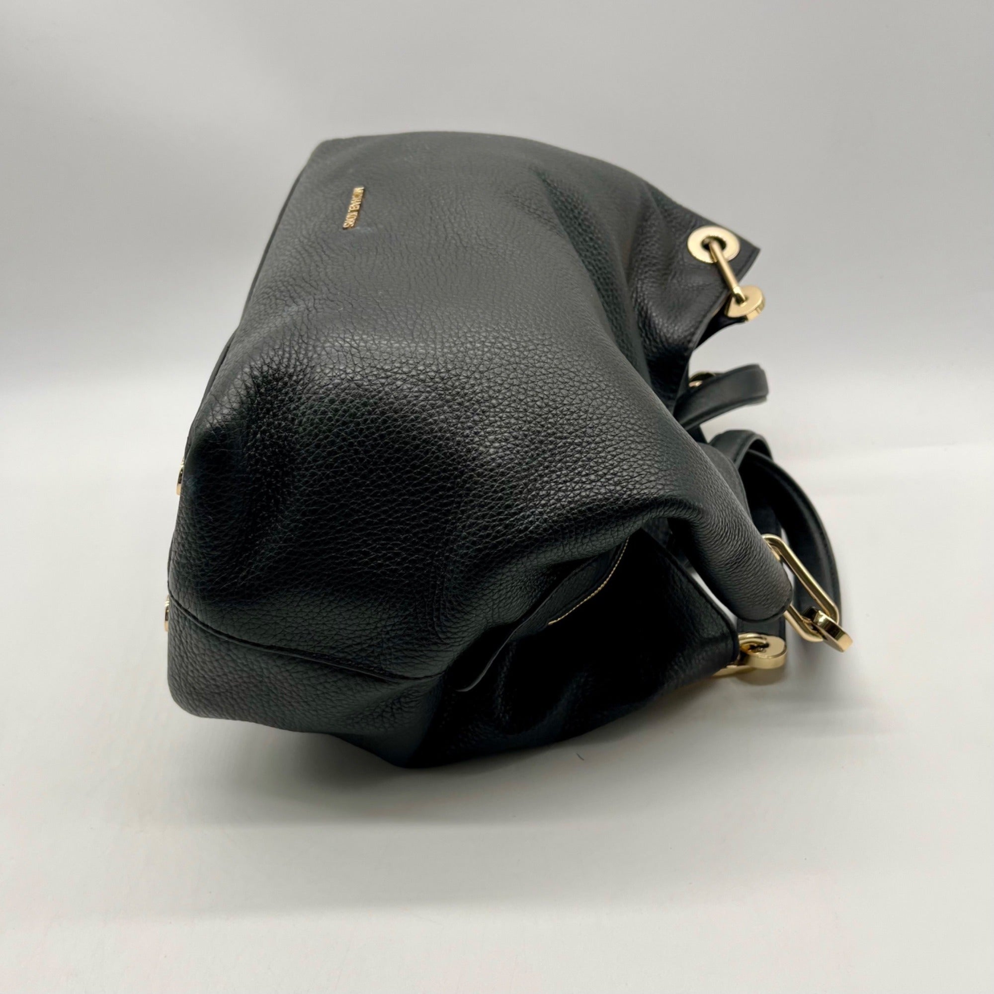 Micheal Kors Black Pebbled Leather Hobo Shoulder Bag