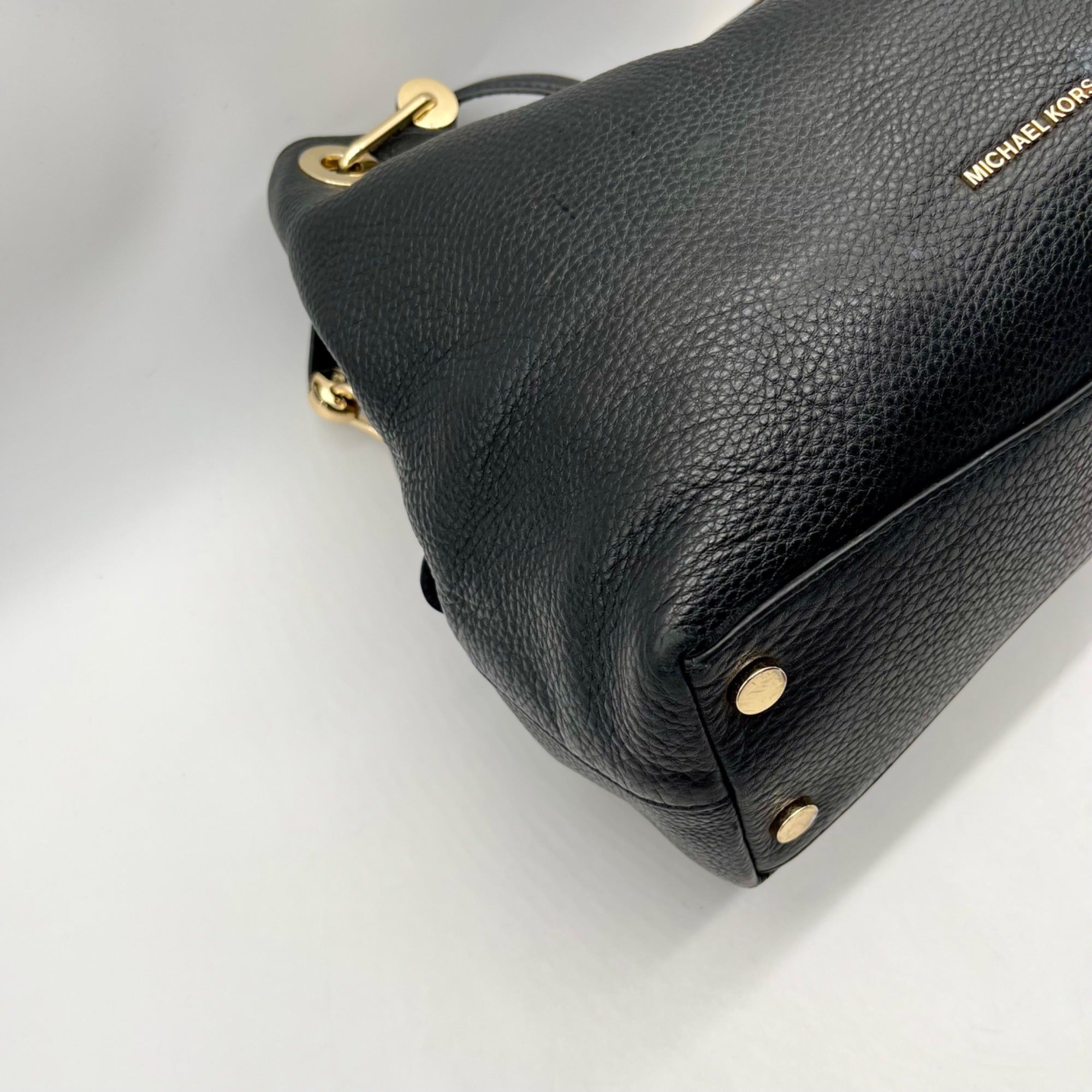 Micheal Kors Black Pebbled Leather Hobo Shoulder Bag