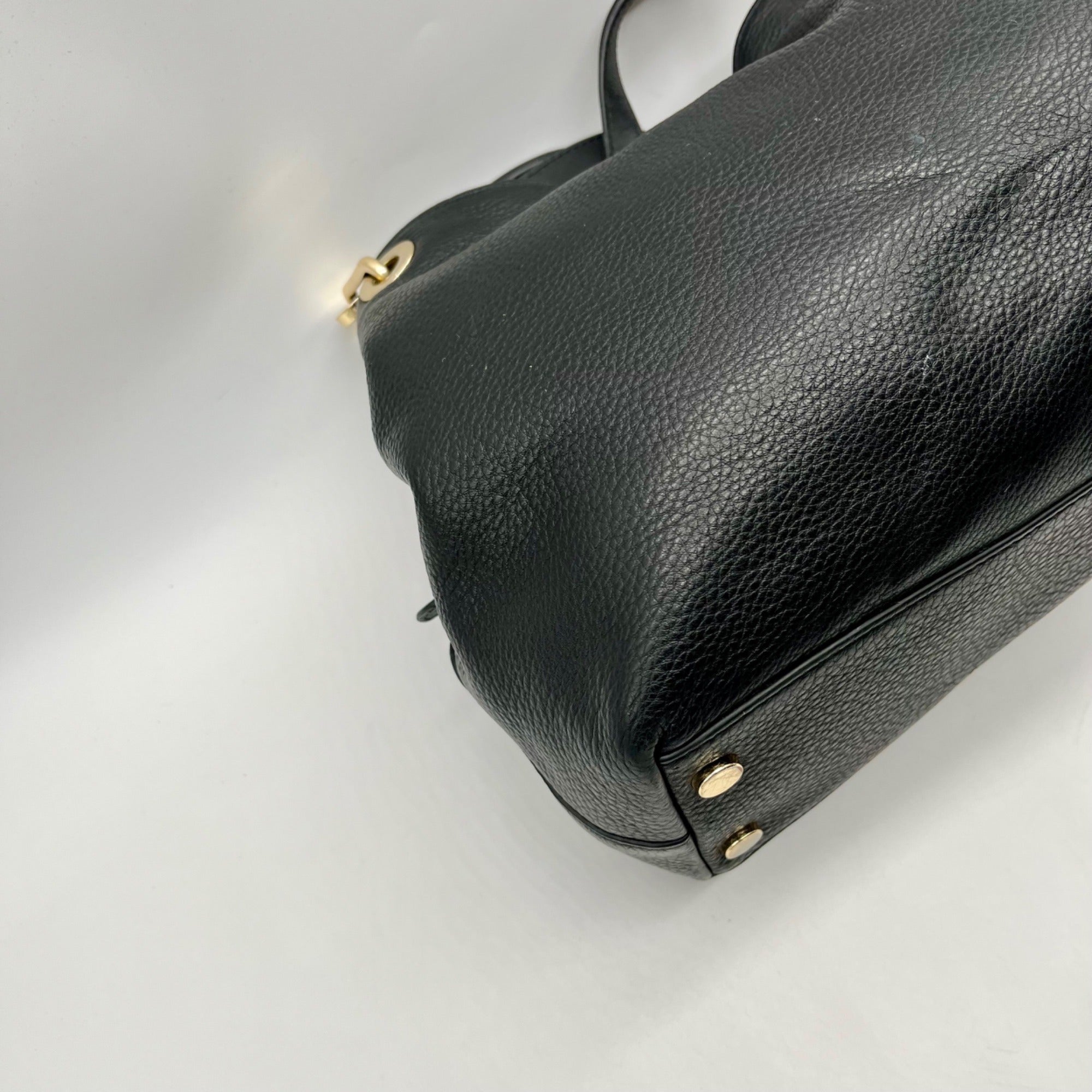 Micheal Kors Black Pebbled Leather Hobo Shoulder Bag