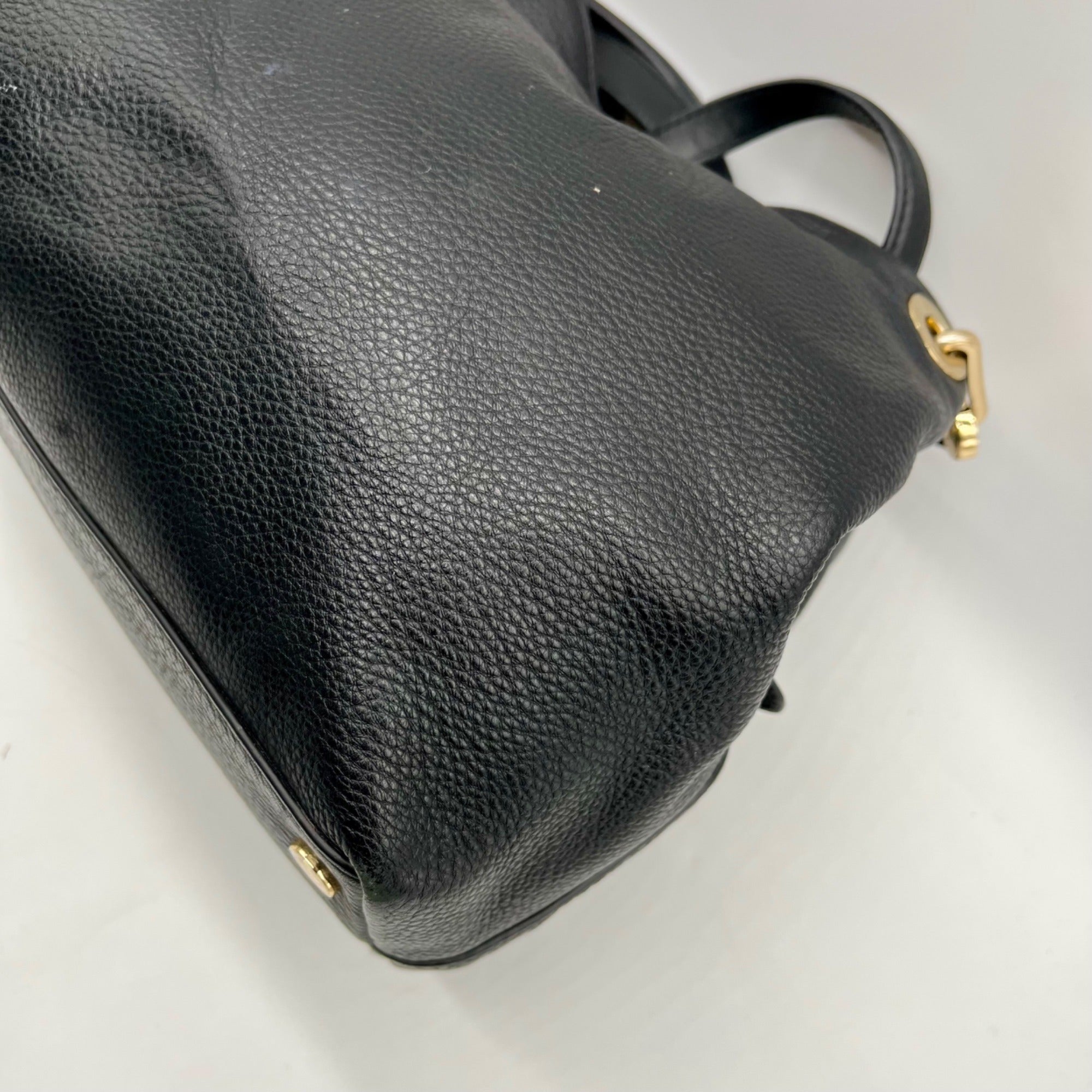Micheal Kors Black Pebbled Leather Hobo Shoulder Bag