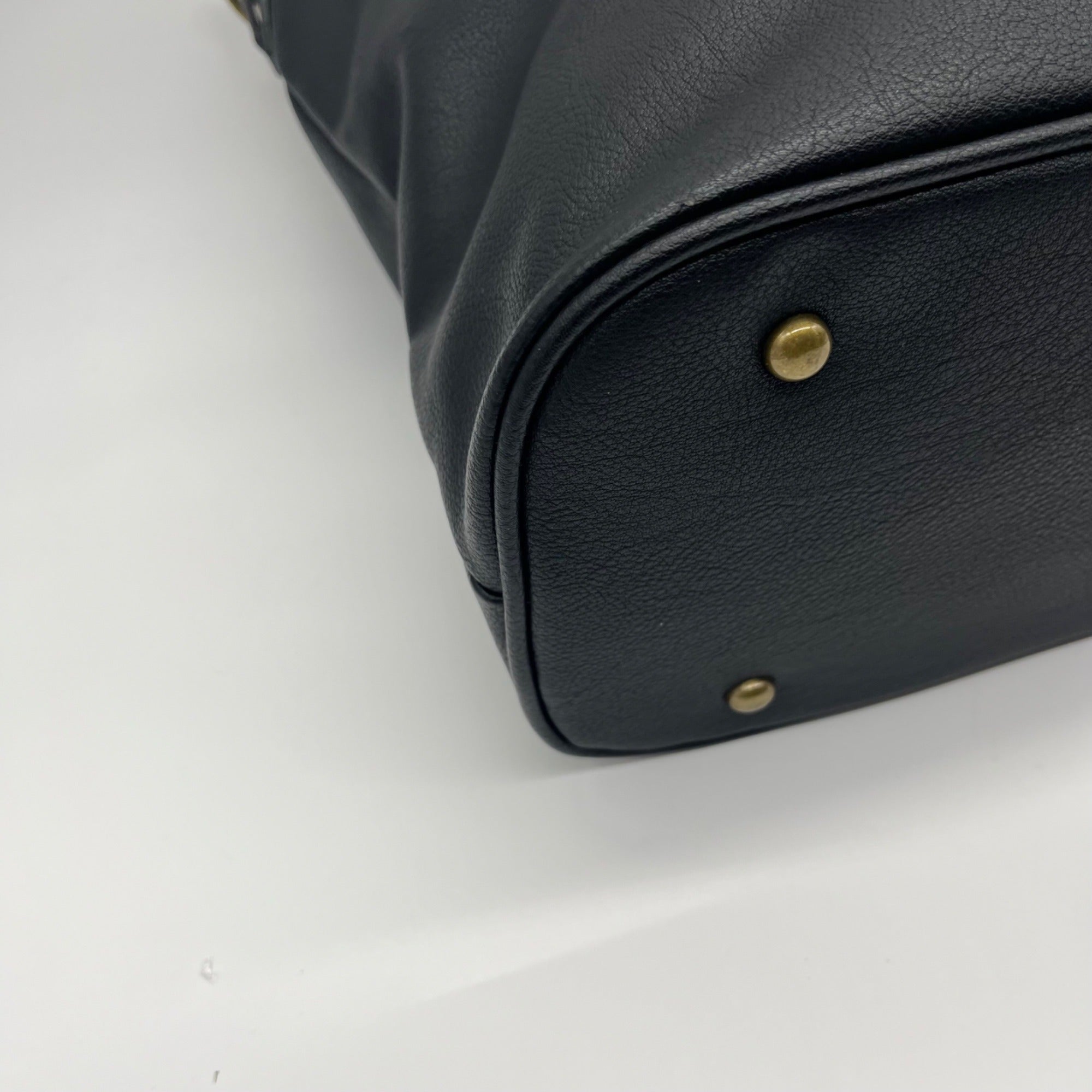 Style &amp; Co Hudsonn Black Faux Leather Tote Bag
