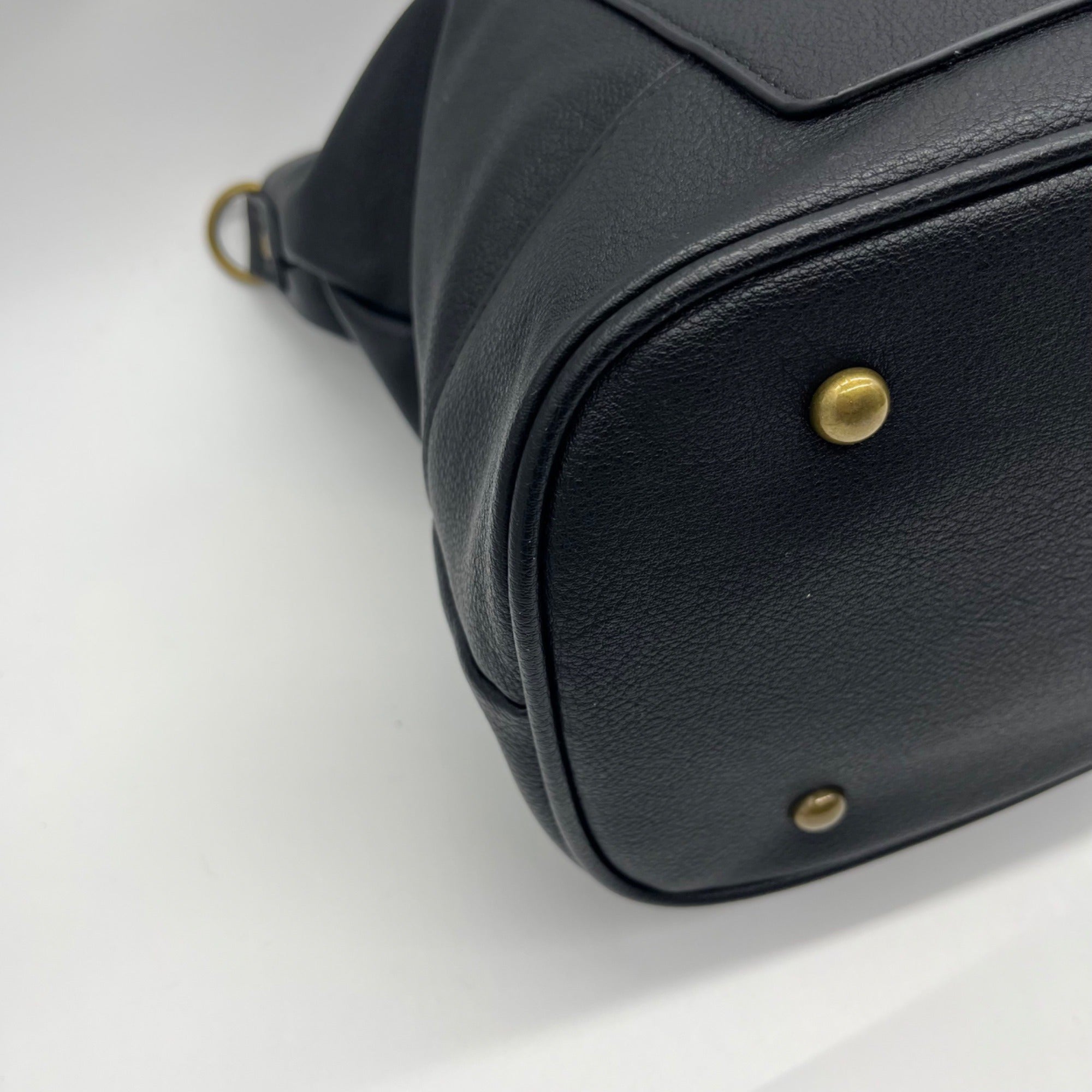 Style &amp; Co Hudsonn Black Faux Leather Tote Bag
