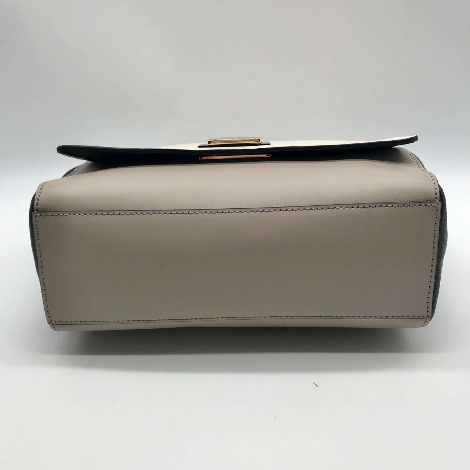 Kate Spade Cream &amp; Black leather Magnolia Park Laurel Satchel Bag
