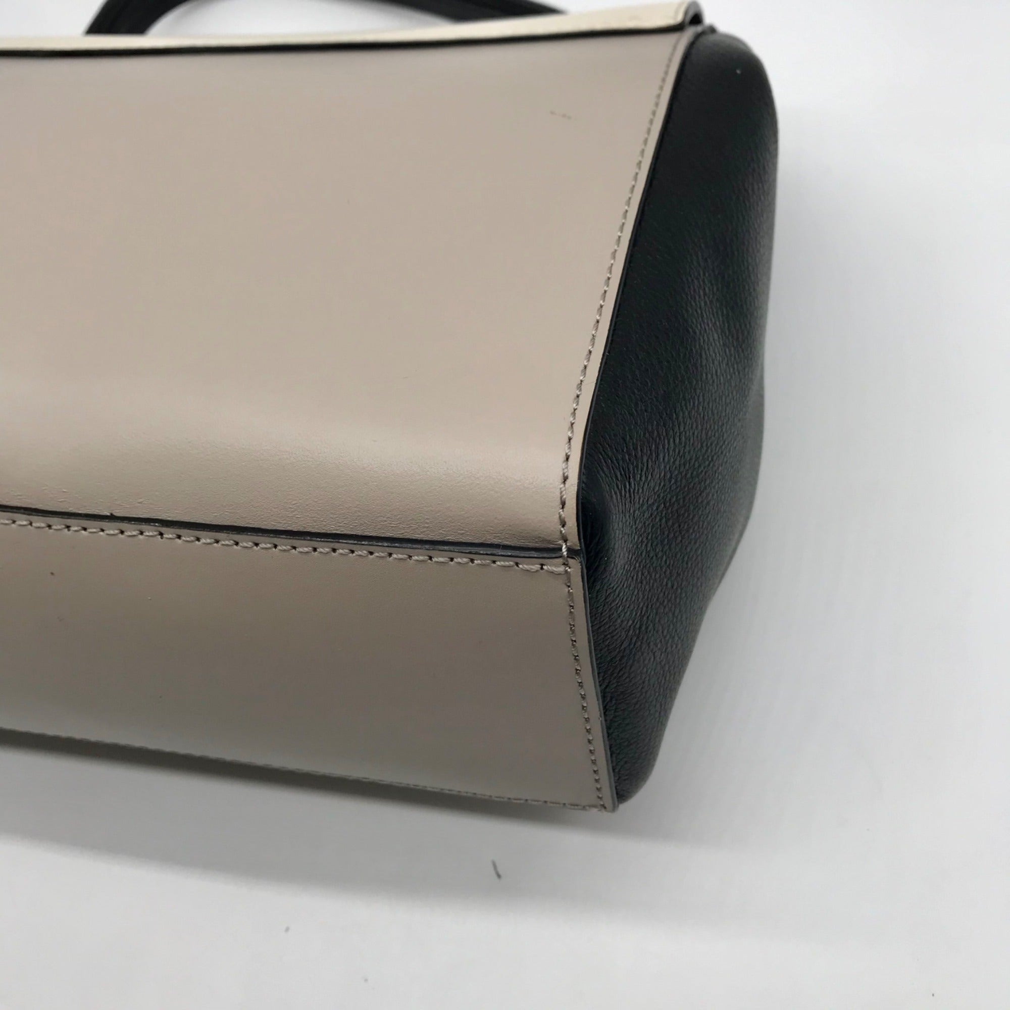 Kate Spade Cream &amp; Black leather Magnolia Park Laurel Satchel Bag