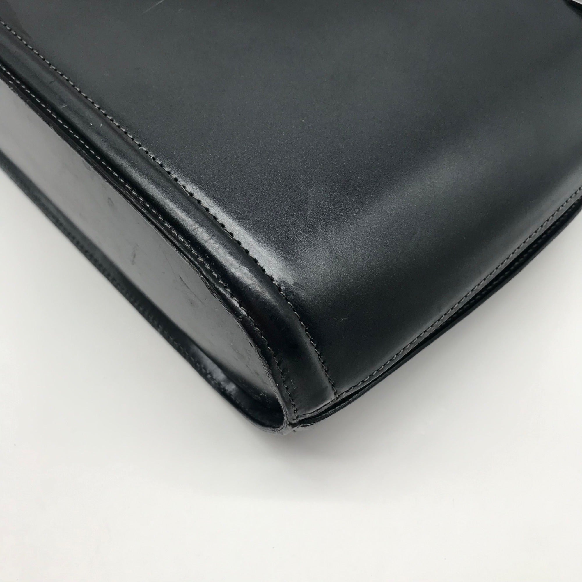 Bally Black Leather Vintage Shoulder Bag