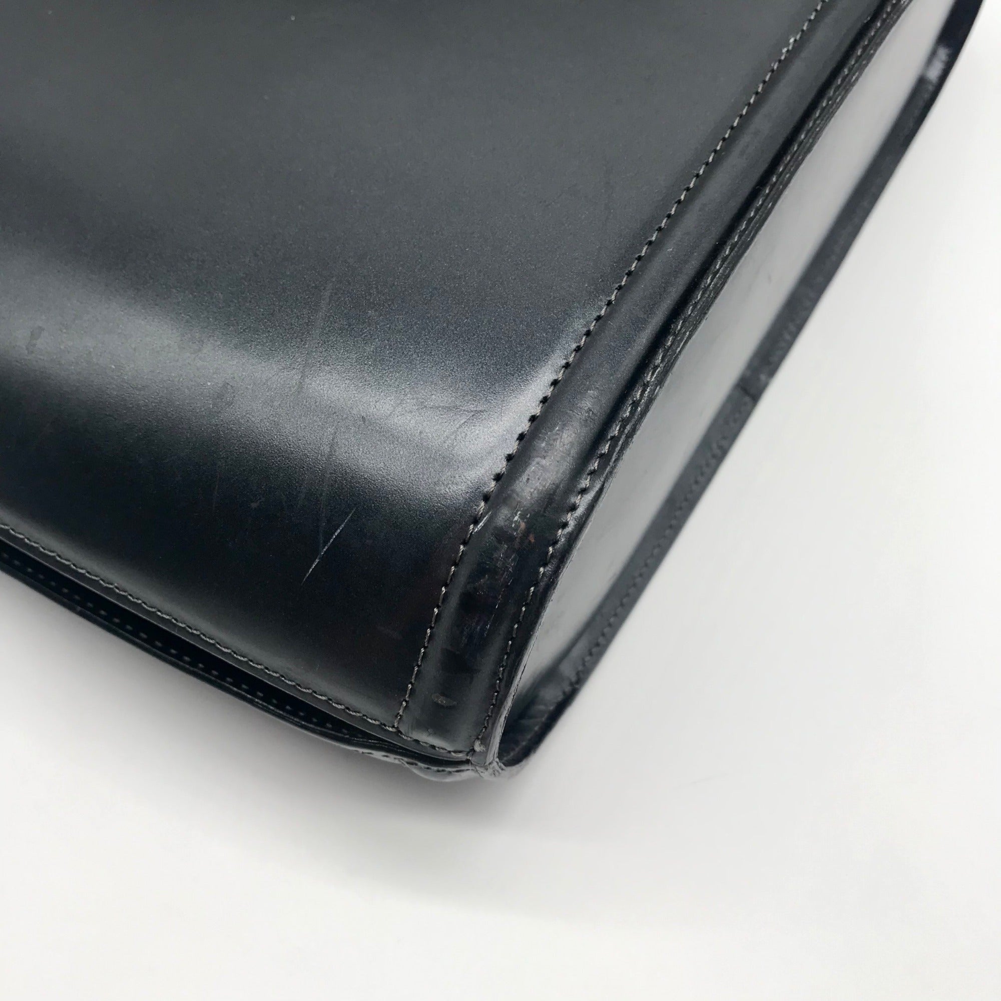 Bally Black Leather Vintage Shoulder Bag