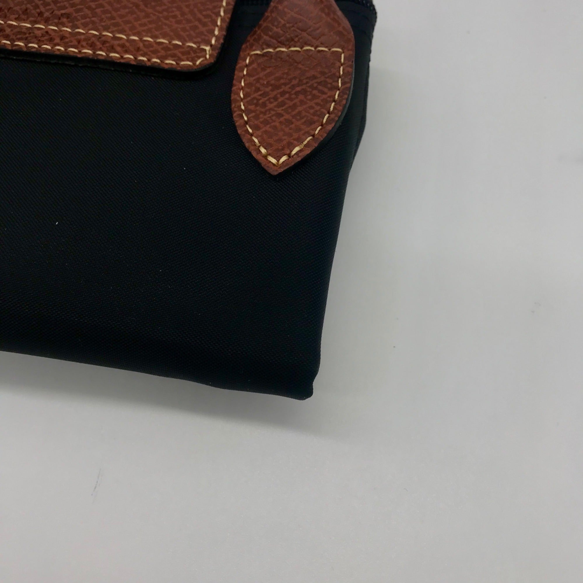 Longchamp Black Nylon Le Pilage Top Handle Reversible Bag