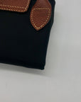 Longchamp Black Nylon Le Pilage Top Handle Reversible Bag