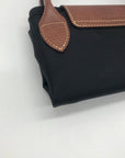 Longchamp Black Nylon Le Pilage Top Handle Reversible Bag
