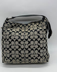 Coach Grey Signature Canvas Hobo Shoulder Bag F16538