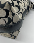 Coach Grey Signature Canvas Hobo Shoulder Bag F16538