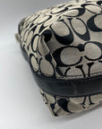 Coach Grey Signature Canvas Hobo Shoulder Bag F16538