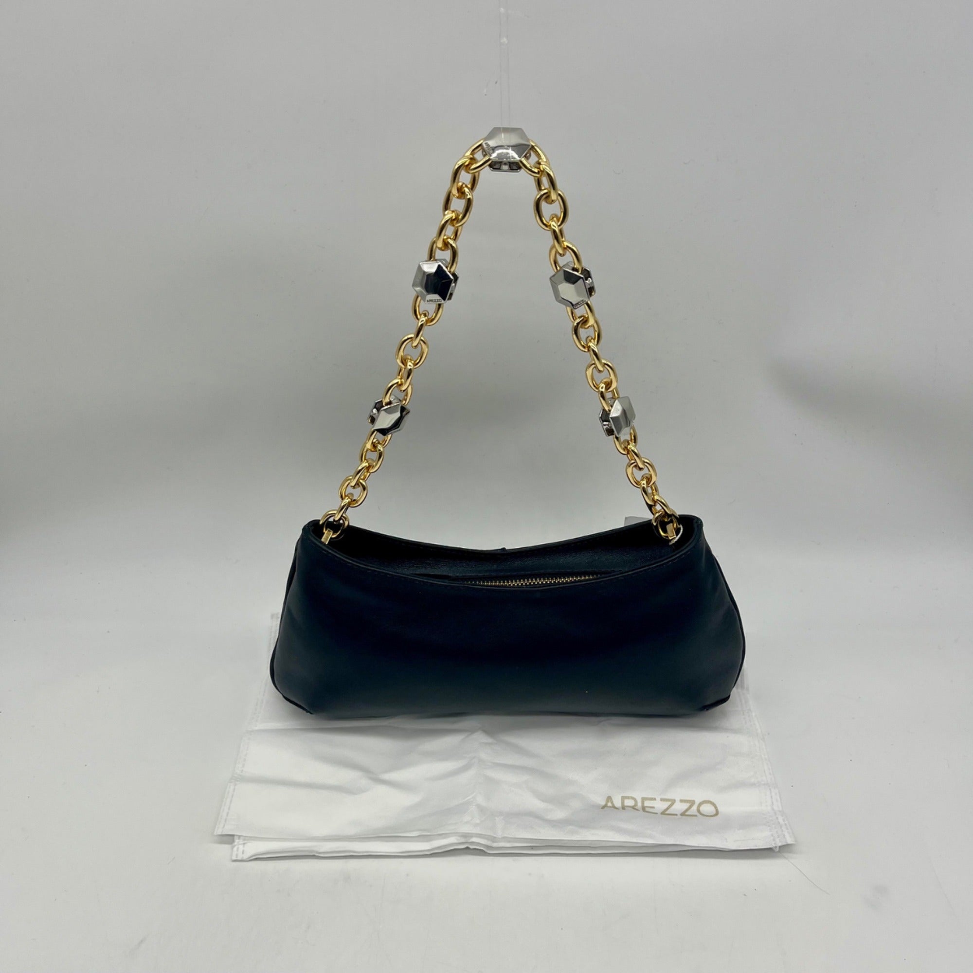 Arezzo Black Leather Shoulder Bag