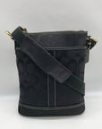 Coach Black Monogram Canvas Crossbody 10250