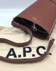 A.P.C Ambre Brown Leather Bucket Bag