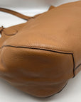 Michael Kors Camel Pebbled Leather Mae Reversible Tote Bag