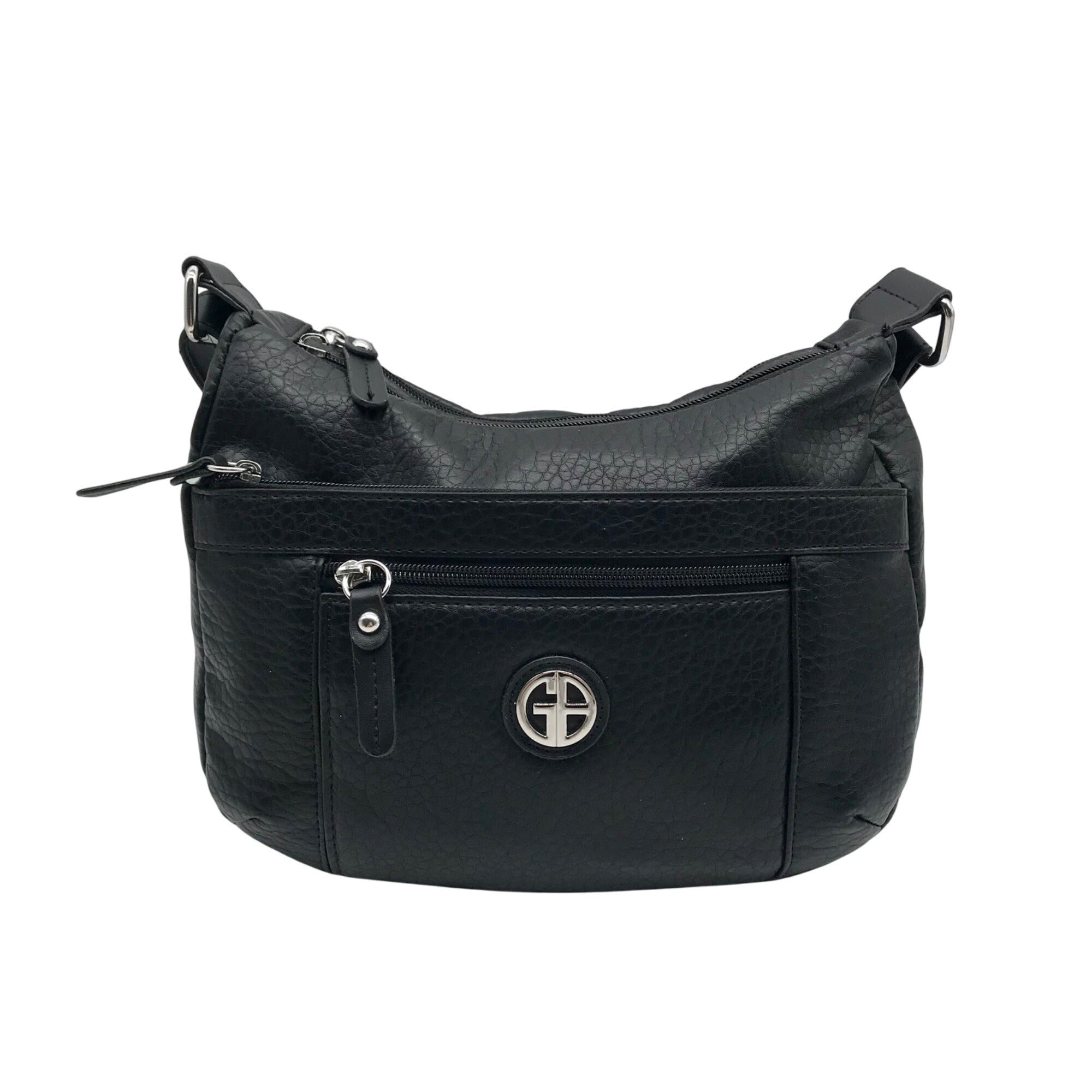 Giani Bernini Black Faux Leather Hobo Bag
