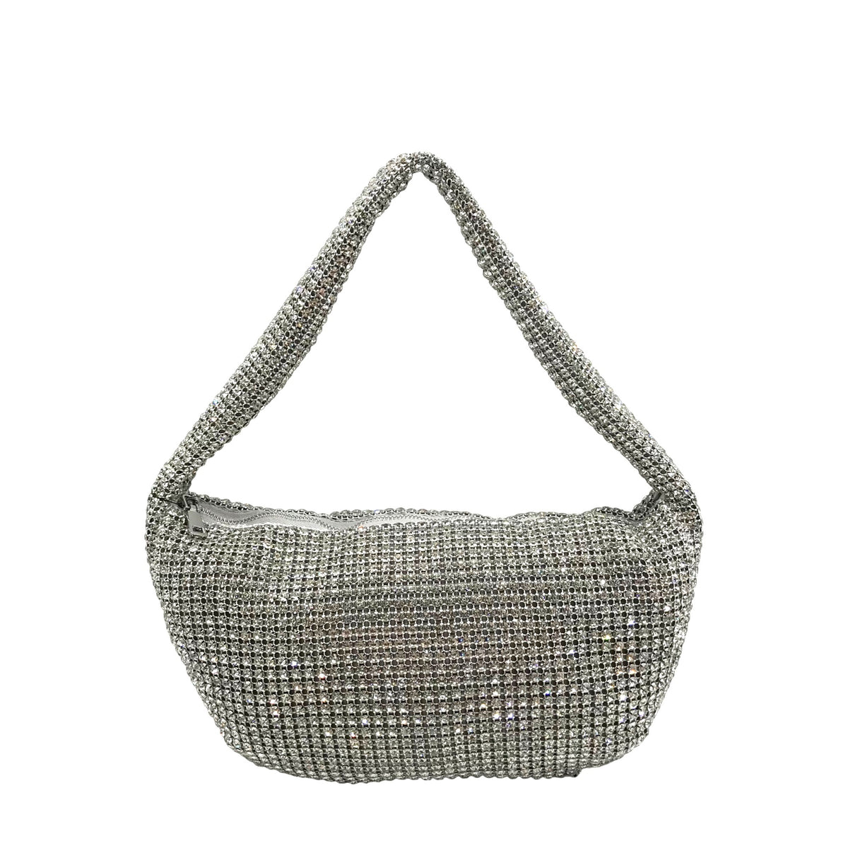 I.N.C. International Concepts Silver Small Diamond Mesh Hobo Bag