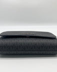 Michael Kors Medium Black Signature Coated Canvas Crossbody Bag