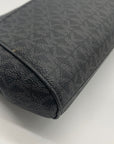Michael Kors Medium Black Signature Coated Canvas Crossbody Bag