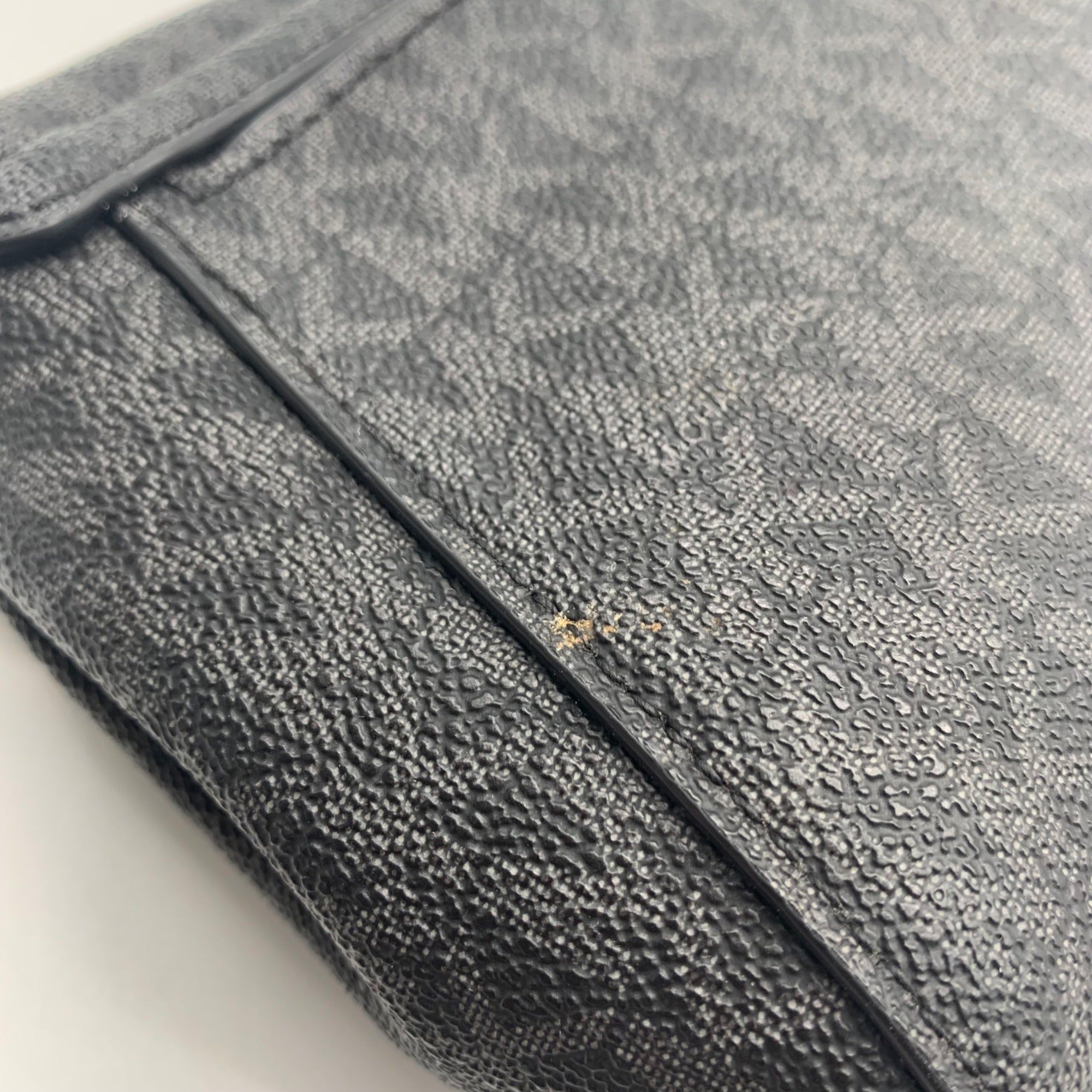 Michael Kors Medium Black Signature Coated Canvas Crossbody Bag