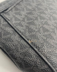 Michael Kors Medium Black Signature Coated Canvas Crossbody Bag