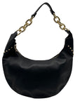 I.N.C. International Concepts Black Faux Leather Giannaa Medium Stud Hobo Bag