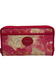 Coach Multi-Color Canvas  Zip Around Wristlet